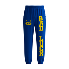 Load image into Gallery viewer, Blue Bad Luck Club Sweatpants
